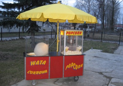 wata cukrowa, popcorn